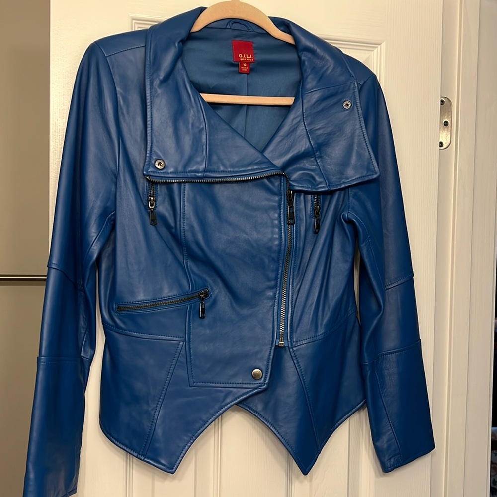 G.I.L.I. Blue Leather Jacket